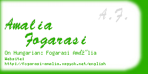 amalia fogarasi business card
